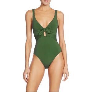 NEW | ROBIN PICCONE AVA KNOT ONE PIECE SWIMSUIT in SAGE Sz: 6, $178